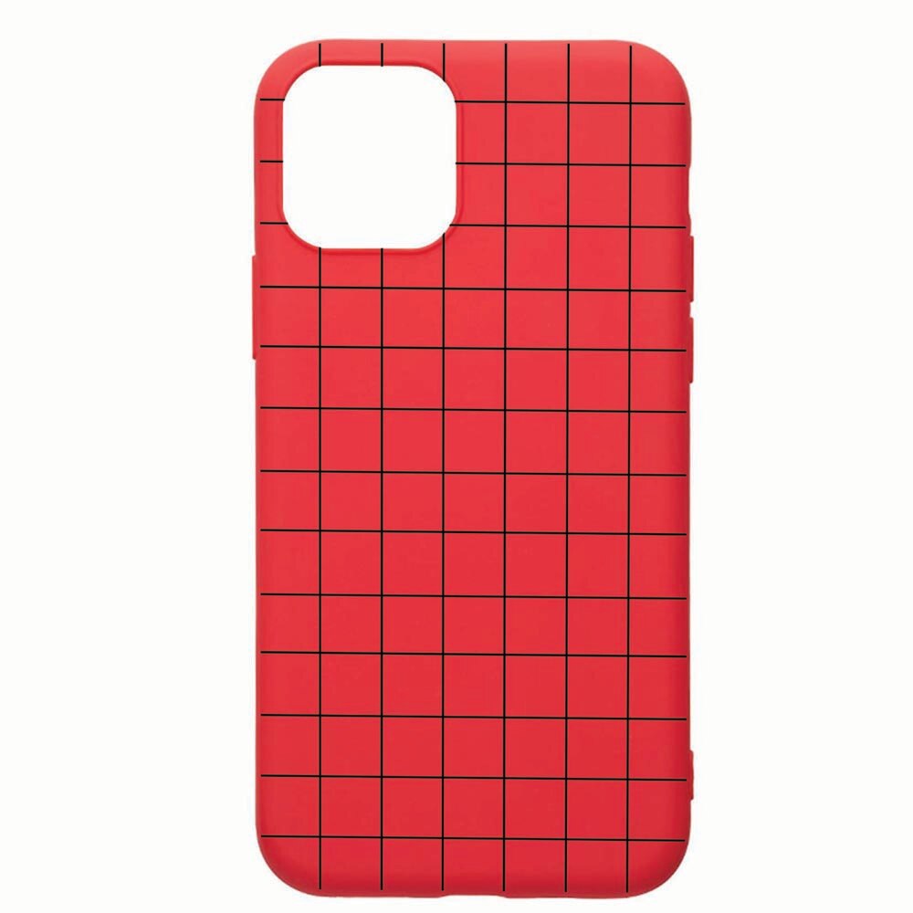 Husa Apple iPhone 12 Pro, Grid, rezistenta la uzura, anti-alunecare, din silicon Premium, red 15