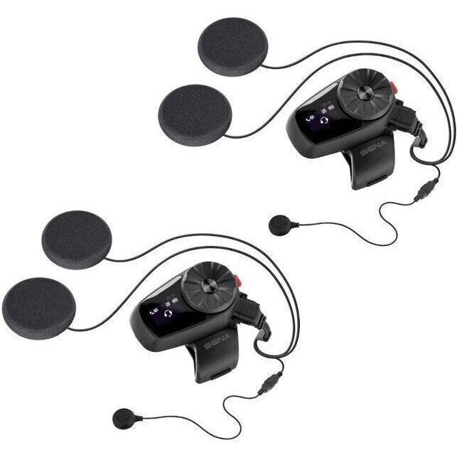 Sistem de comunicare moto intercom Sena 5S Dual Pack, Conferinta de pana la 2 rideri simultan, distanta 700m