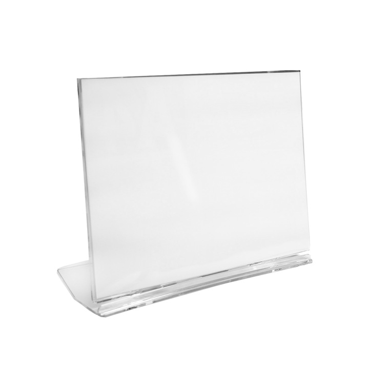 Stand de prezentare Kejea, Inclinare reglabila, Orizontal, A4, Transparent