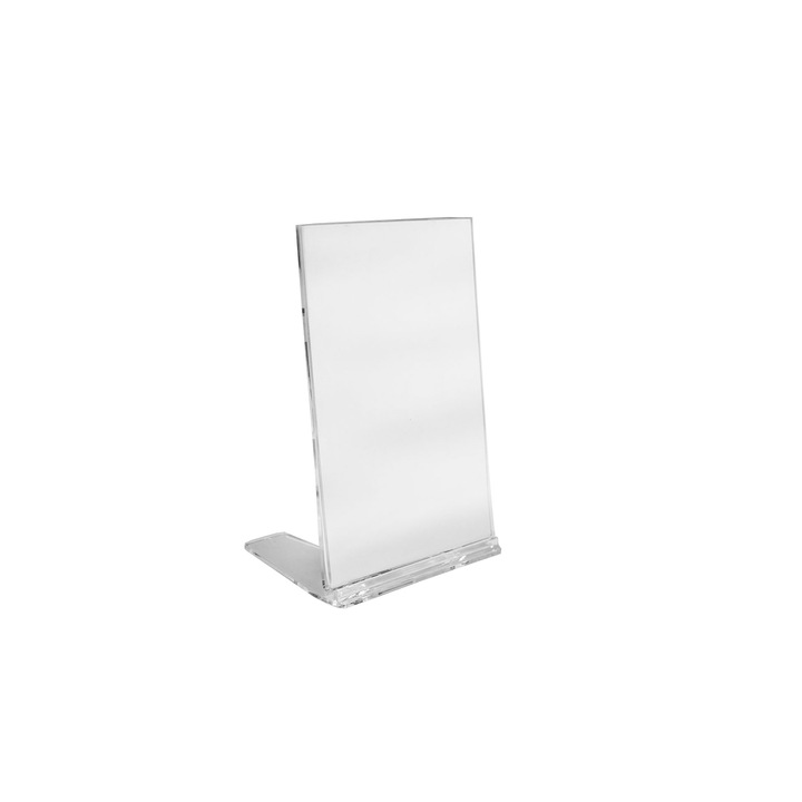 Stand de prezentare Kejea, Inclinare reglabila, Vertical, A5, Transparent