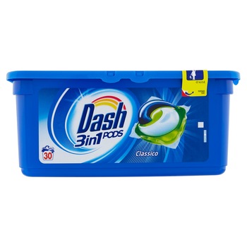 Detergent rufe, Dash, Clasic, Capsule 3in1, 30 spalari Detergent rufe, Dash, Clasic, Capsule 3in1, 30 spalari