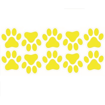 Sticker de Podea - Cale Acces - Urme Labute - Galben - 15x15 cm - set 10 buc Sticker de Podea - Cale Acces - Urme Labute - Galben - 15x15 cm - set 10 buc