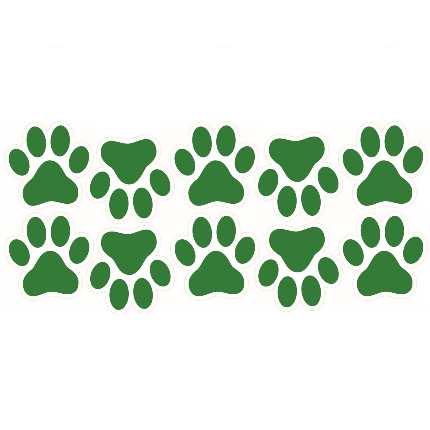 Sticker de Podea - Cale Acces - Urme Labute - Verde - 15x15 cm - set 10 buc