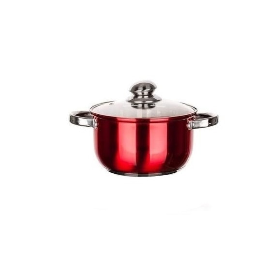Cratita inox, red,18x8.5 cm, 3 l