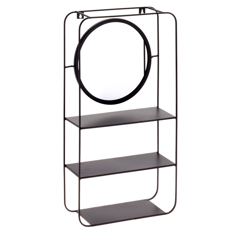 Oglinda 29x55x12 cm cu raft din metal si lemn G 1470 g