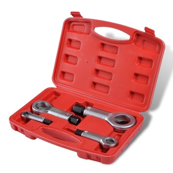 Set 4 piese de indepartare piulite rotunjite 9 mm - 27 mm, vidaXL, Otel, 26 x 18 x 5 cm Set 4 piese de indepartare piulite rotunjite 9 mm - 27 mm, vidaXL, Otel, 26 x 18 x 5 cm