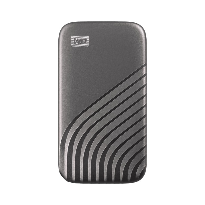 Външен SSD WD My Passport™ 500GB, USB 3.2 Gen2 Type-C/A, NVMe, Space Gray