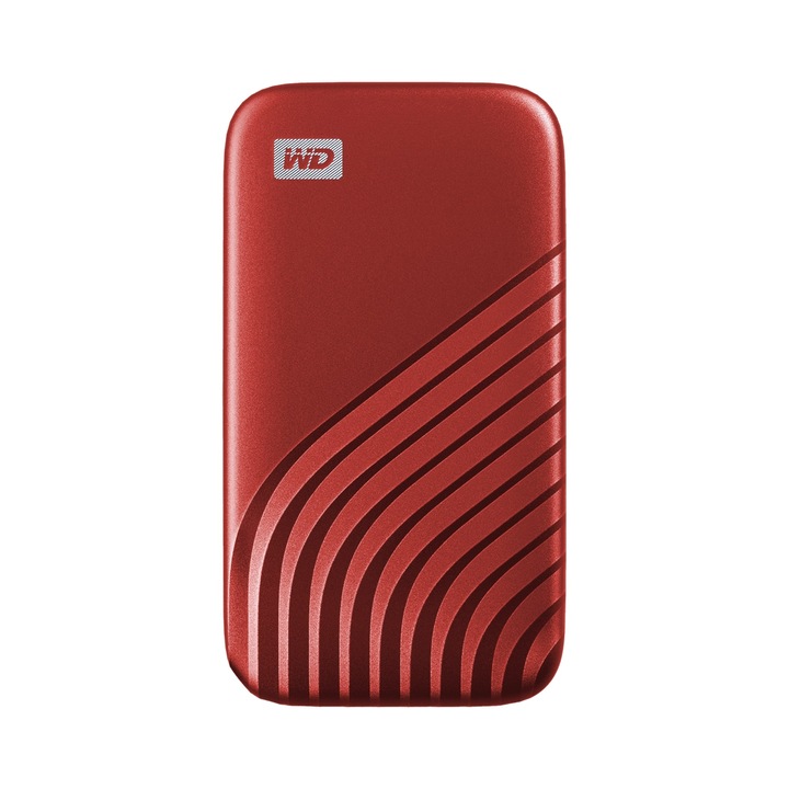 Външен SSD WD My Passport™ 1TB, USB 3.2 Gen2 Type-C/A, NVMe, Red