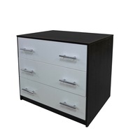 Comoda Wenge/Alb cu 3 sertare, 80 x 40 x 75 cm