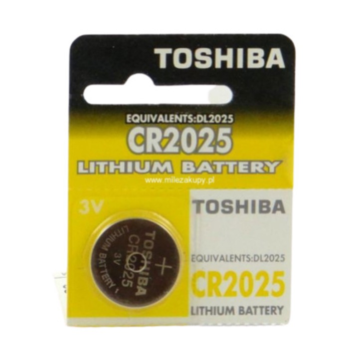 4 db Toshiba CR2025 elem készlet, lítium, 3V