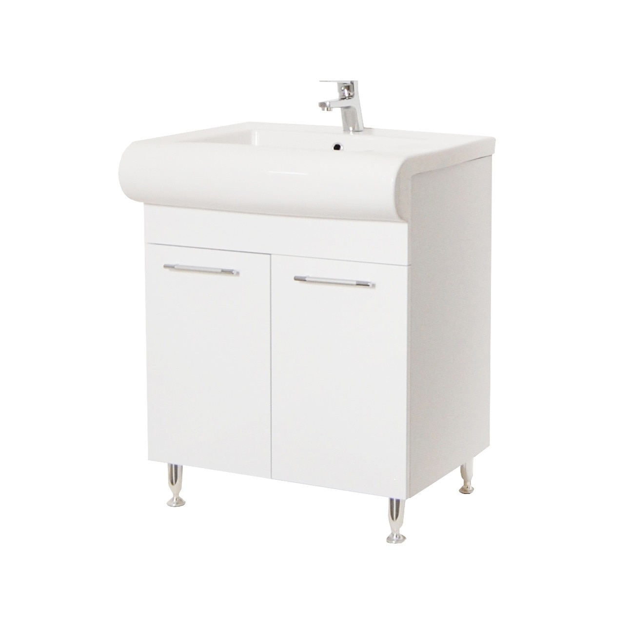 Baza si lavoar Badenmob , seria 055 , 70x49cm , Alb