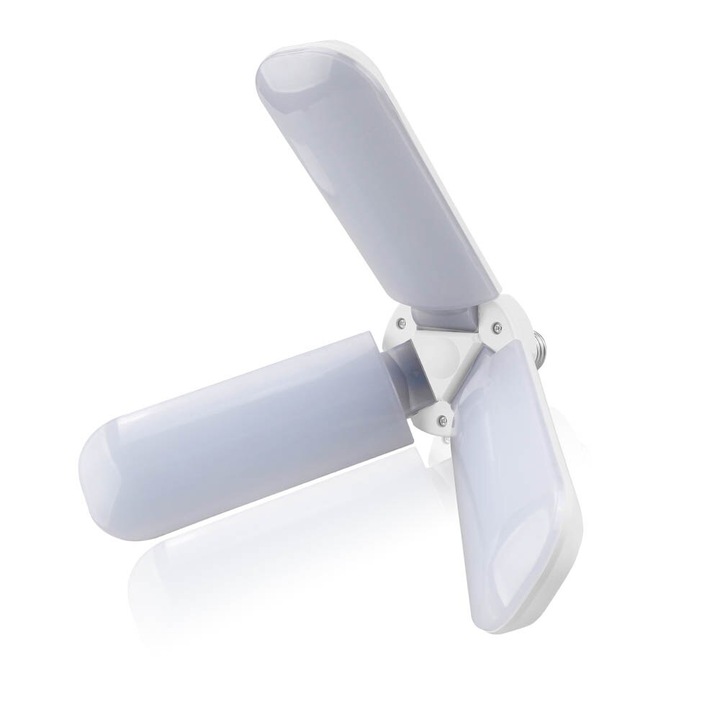 OEM KK-1345 összecsukható LED izzó, ventilátor külső, 45 W, E27 foglalat, fehér