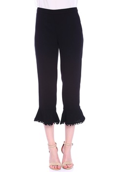 pantalon de dama trei sferturi evazat cu ciucuri negru imagen 17_0_
0