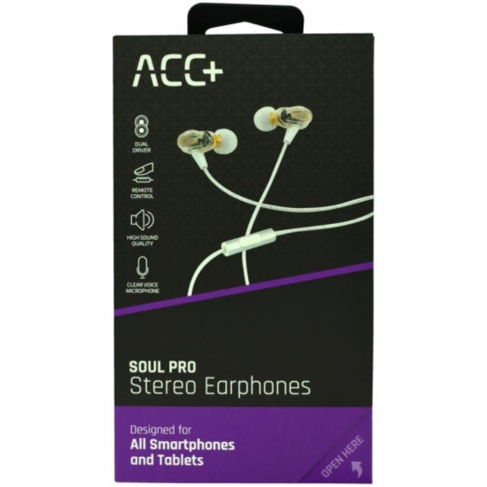 Casti audio MaxCom Soul Pro, In-Ear, Jack 3.5mm, Alb