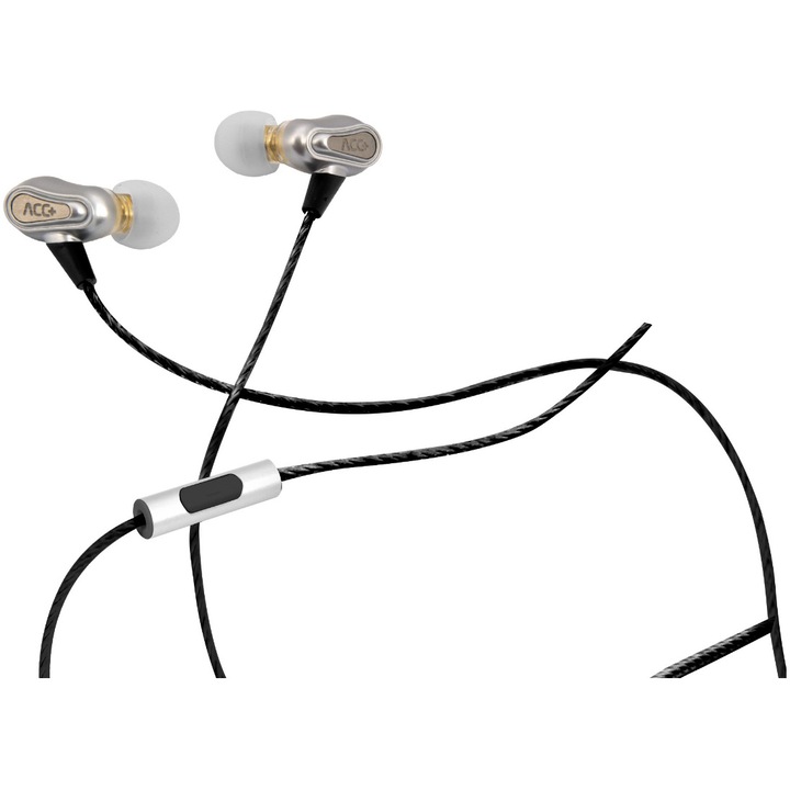 Аудио слушалки MaxCom Soul Pro, In-Ear, Jack 3.5 мм, Черен