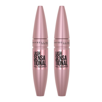 Pachet Promo Maybelline: 2 x Mascara efect gene evantai Lash Sensational, Black, 9.5 ml Pachet Promo Maybelline: 2 x Mascara efect gene evantai Lash Sensational, Black, 9.5 ml