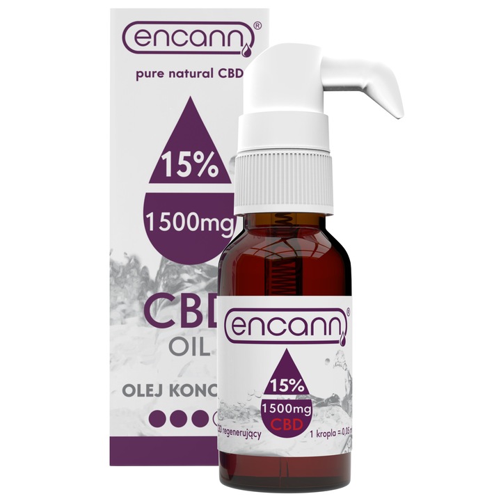 Ulei Canabis CBD 15%, 1500mg CBD (Cannabidiol), Encann, 10ml