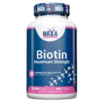 Supliment alimentar, Haya Labs, Biotina Maximum Strength, 10000 Mcg 100 capsule Supliment alimentar, Haya Labs, Biotina Maximum Strength, 10000 Mcg 100 capsule
