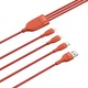 Baseus 3 az 1-ben Flash sorozatú USB adatkábel, USB-C, Micro USB, Lightning, 40 W, 5 A, 1,2 m hossz, Narancssárga