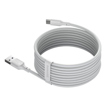 Set 2 Cabluri De Date Baseus Simple Wisdom Kit Usb La Type-C 5A 1.5M Alb Set 2 Cabluri De Date Baseus Simple Wisdom Kit Usb La Type-C 5A 1.5M Alb