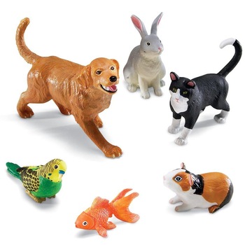 Set figurine mari pentru bebelusi - Animale de companie - 6 piese Set figurine mari pentru bebelusi - Animale de companie - 6 piese