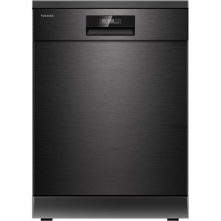 Masina de spalat vase Toshiba DW-14F2BS, 14 seturi, 7programe, Clasa A++, Twin Display Touch control, AquaStop, Filtru AntiBacterian, Negru