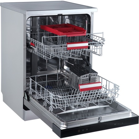 Masina de spalat vase Toshiba DW-14F2BS, 14 seturi, 7programe, Clasa A++, Twin Display Touch control, AquaStop, Filtru AntiBacterian, Negru