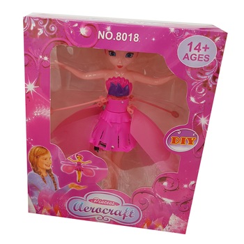 Papusa zana zburatoare, cu senzor pentru coordonarea miscarilor, Spin aerocraft, 18 cm Papusa zana zburatoare, cu senzor pentru coordonarea miscarilor, Spin aerocraft, 18 cm