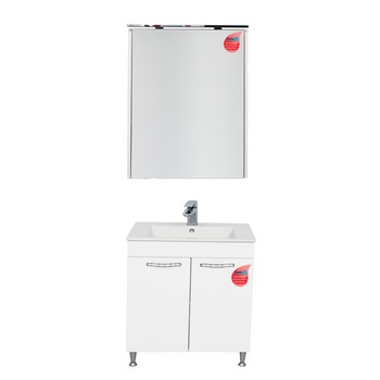 Set mobilier baie Mdf vopsit 55 cm cu lavoar ceramic Roca, oglinda dulap 50 cm si lampa led 30 cm Set mobilier baie Mdf vopsit 55 cm cu lavoar ceramic Roca, oglinda dulap 50 cm si lampa led 30 cm