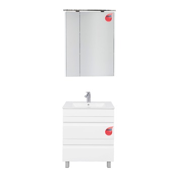 Set mobilier baie Mdf vopsit 60 cm sertare soft close, cu lavoar ceramic ,oglinda dulap 60 cm 2 usi si lampa led Set mobilier baie Mdf vopsit 60 cm sertare soft close, cu lavoar ceramic ,oglinda dulap 60 cm 2 usi si lampa led