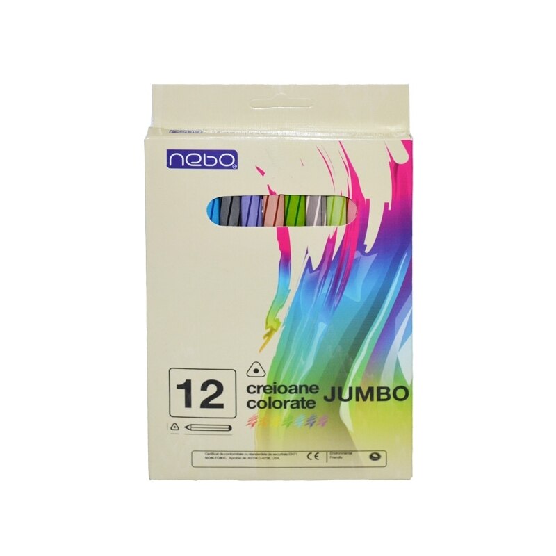 Creioane color jumbo 12 buc|set - NEBO
