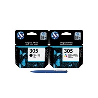 pachet cartuse cerneala originale hp 1x 3ym61ae 305 black 1x 3ym60ae 305 color si pix schneider imagen 25_0_
0