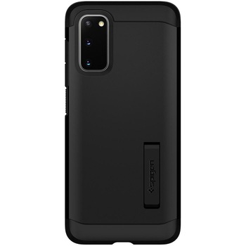 Husa de protectie Spigen Tough Armor pentru Samsung Galaxy S20, Metal Slate Black Husa de protectie Spigen Tough Armor pentru Samsung Galaxy S20, Metal Slate Black