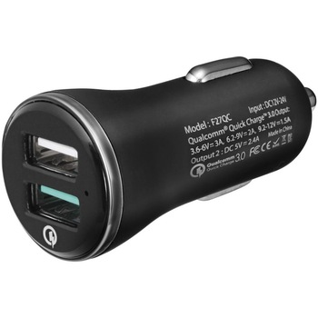 Incarcator auto Spigen F27QC, 2xUSB, QC 3.0, 5.4A, Black Incarcator auto Spigen F27QC, 2xUSB, QC 3.0, 5.4A, Black