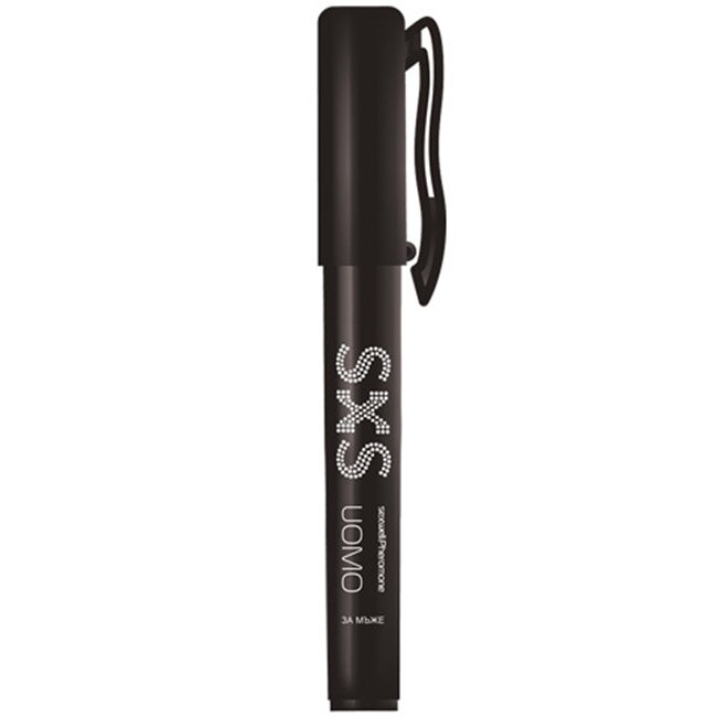 Parfum cu feromoni Sexwell SXS for men, tip pix, 6 ml, Negru