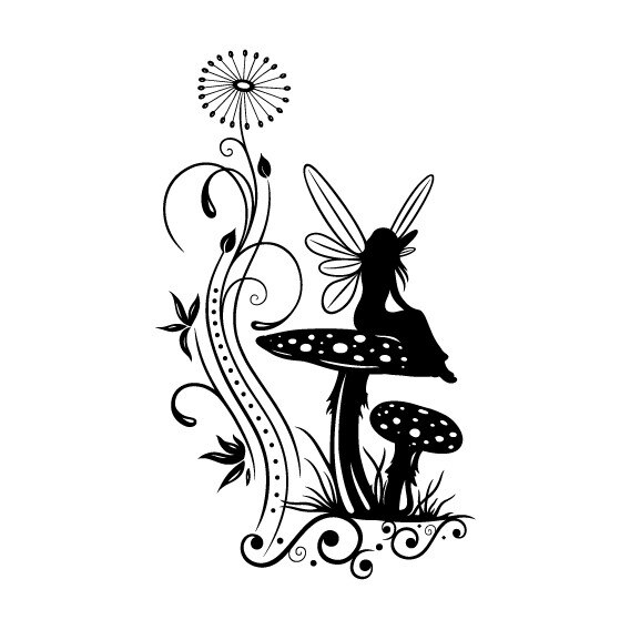 Sticker decorativ perete / geam, fairy, 21x35cm
