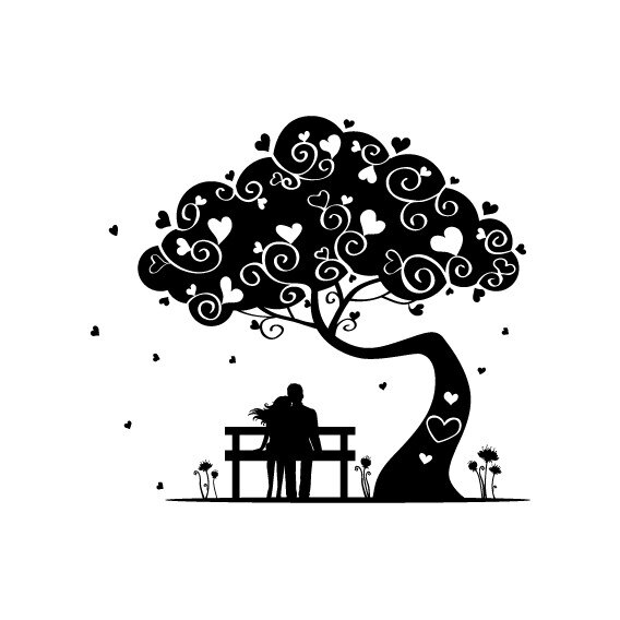 Sticker decorativ perete / geam, lovers, 40x37cm