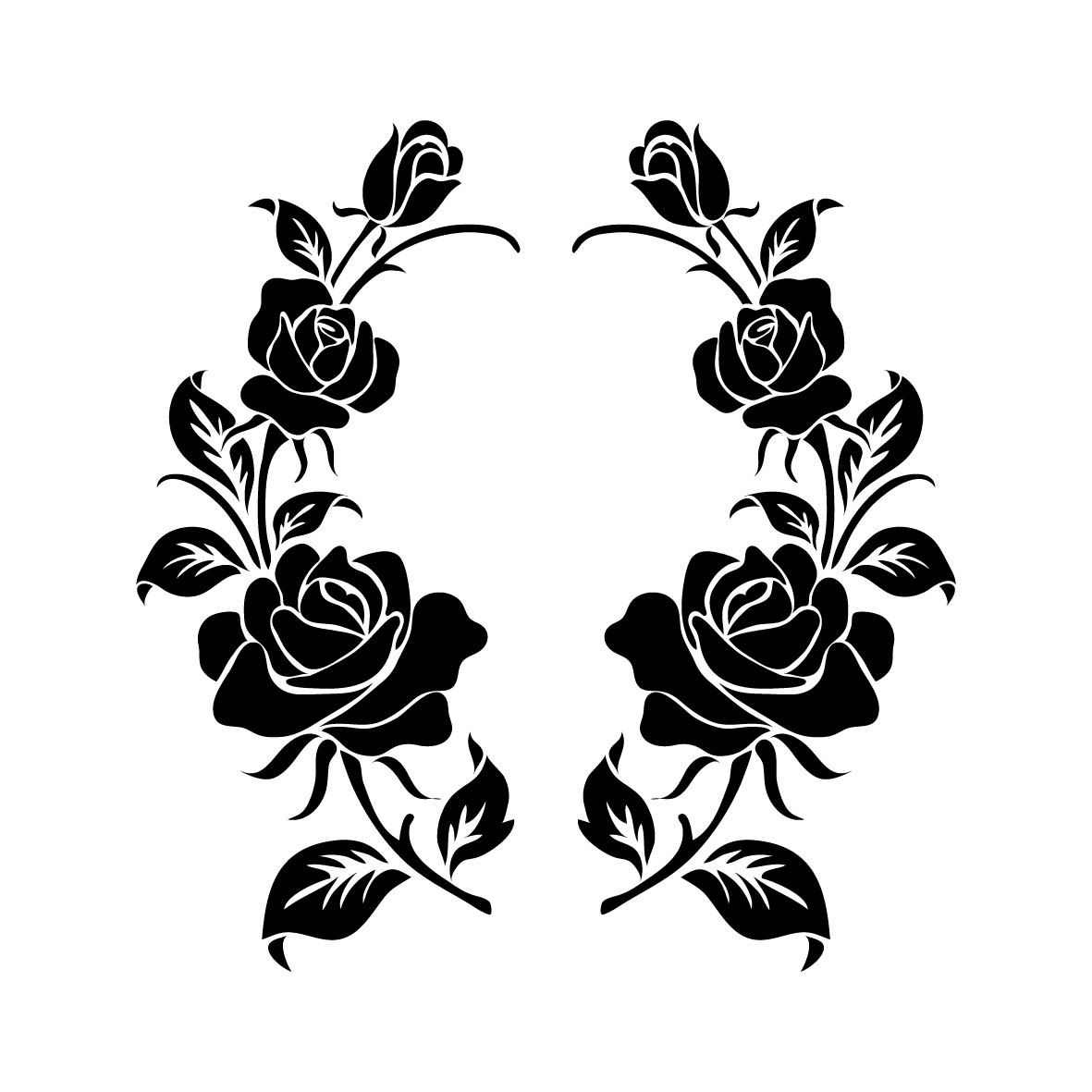 Sticker decorativ perete / geam, flowers, 30x31cm