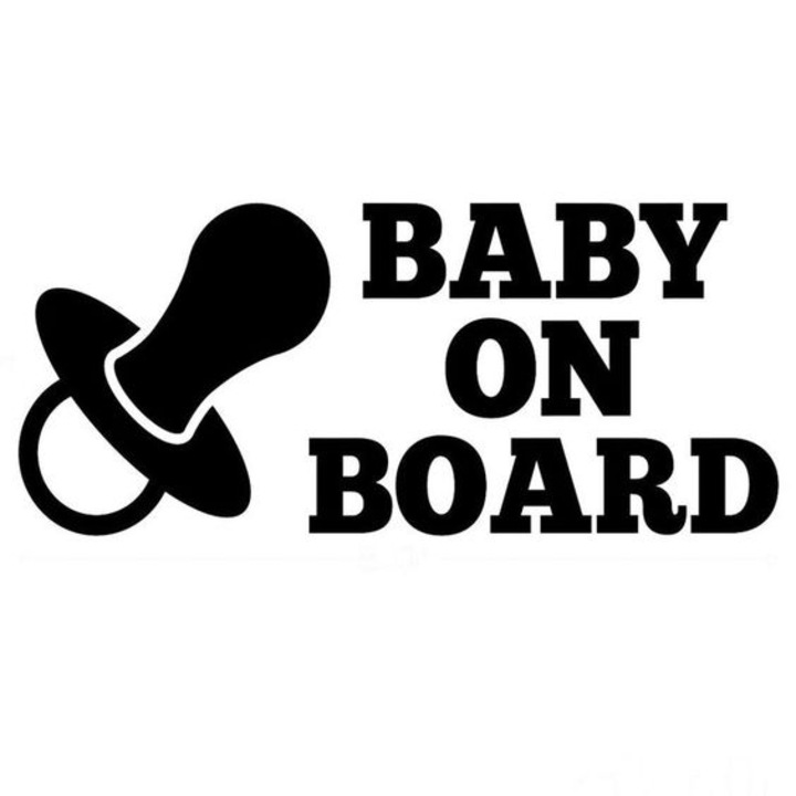 Sticker decorativ auto, baby on board, 15x7cm