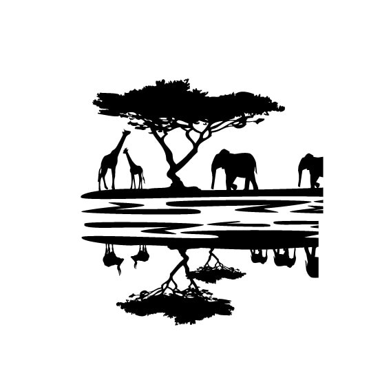 Sticker decorativ perete / geam, nature, 30x30cm