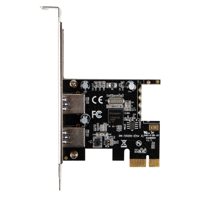Card de extensie PCI Express la 2 x USB 3.1, Lanberg 41816, cu suport Low Profile