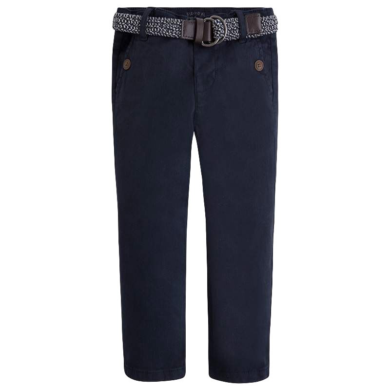 Pantaloni lungi, Mayoral, elegant, cu curea, baieti, bleumarin, Bleumarin