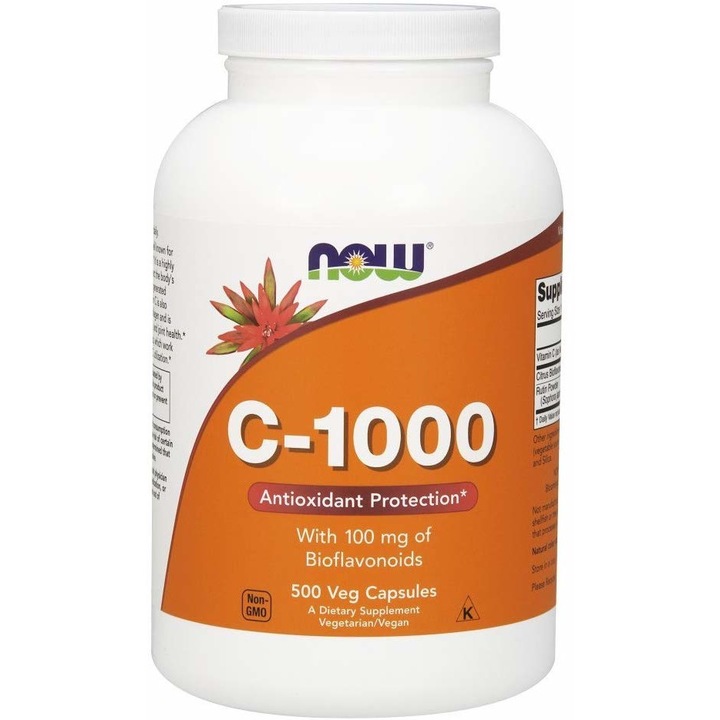 Хранителна добавка Now Foods Витамин С-1000 с биофлавоноиди, 500 капсули