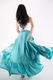 Fusta Dianthu, imitatie de matase, O'La La Outfits, Turcoaz
