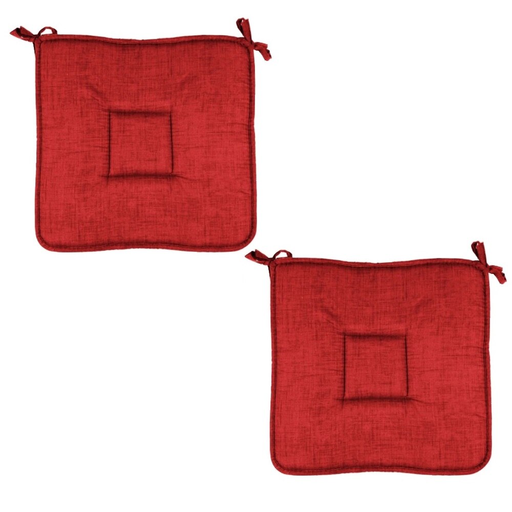 Set perne decorative pentru scaun in forma de patrat, 39x39 cm, Rosu, 2 piese