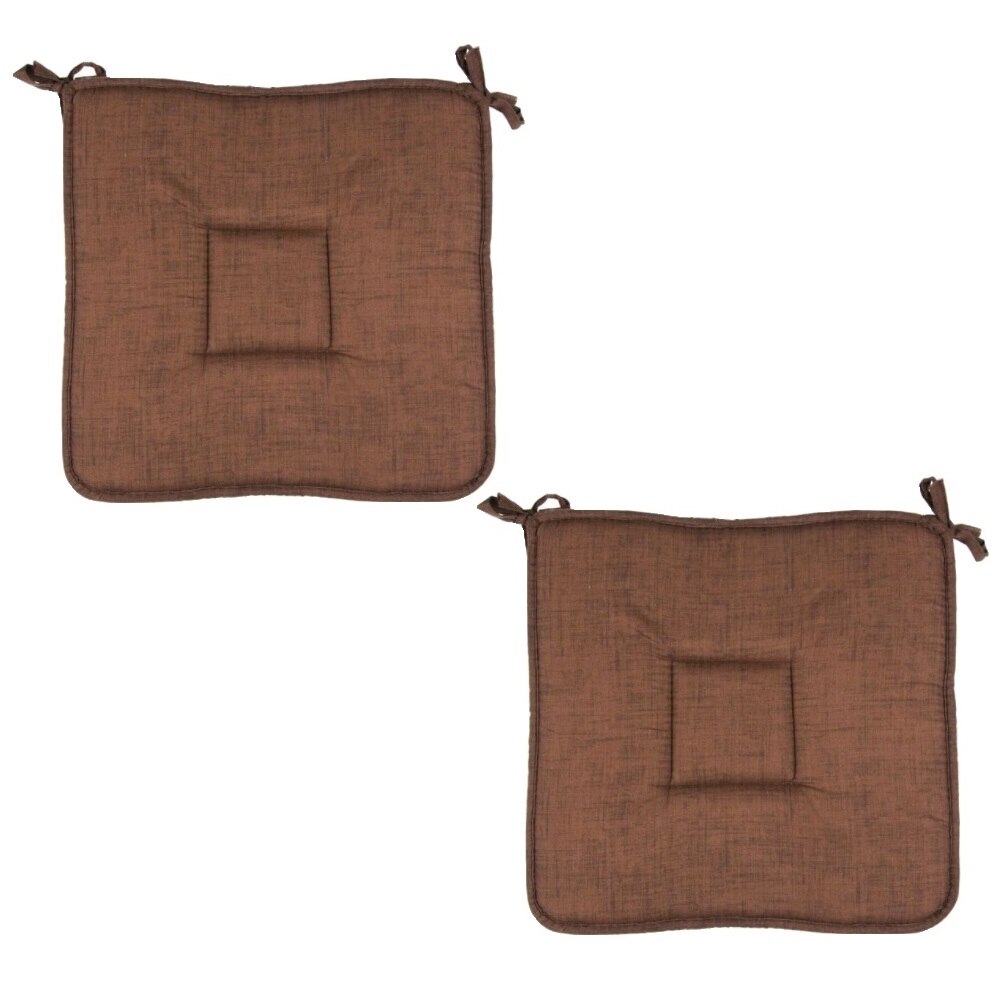 Set perne decorative pentru scaun in forma de patrat, 39x39 cm, Maro, 2 piese