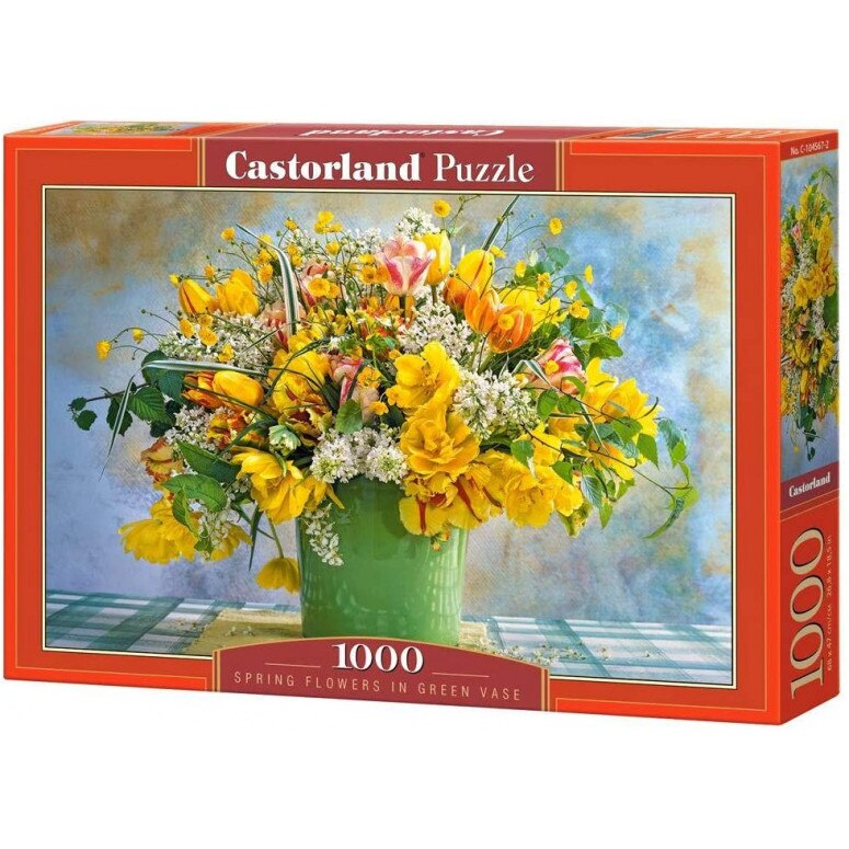 Puzzle 1000 piese Spring Flowers in Green Vase 104567, Castorland