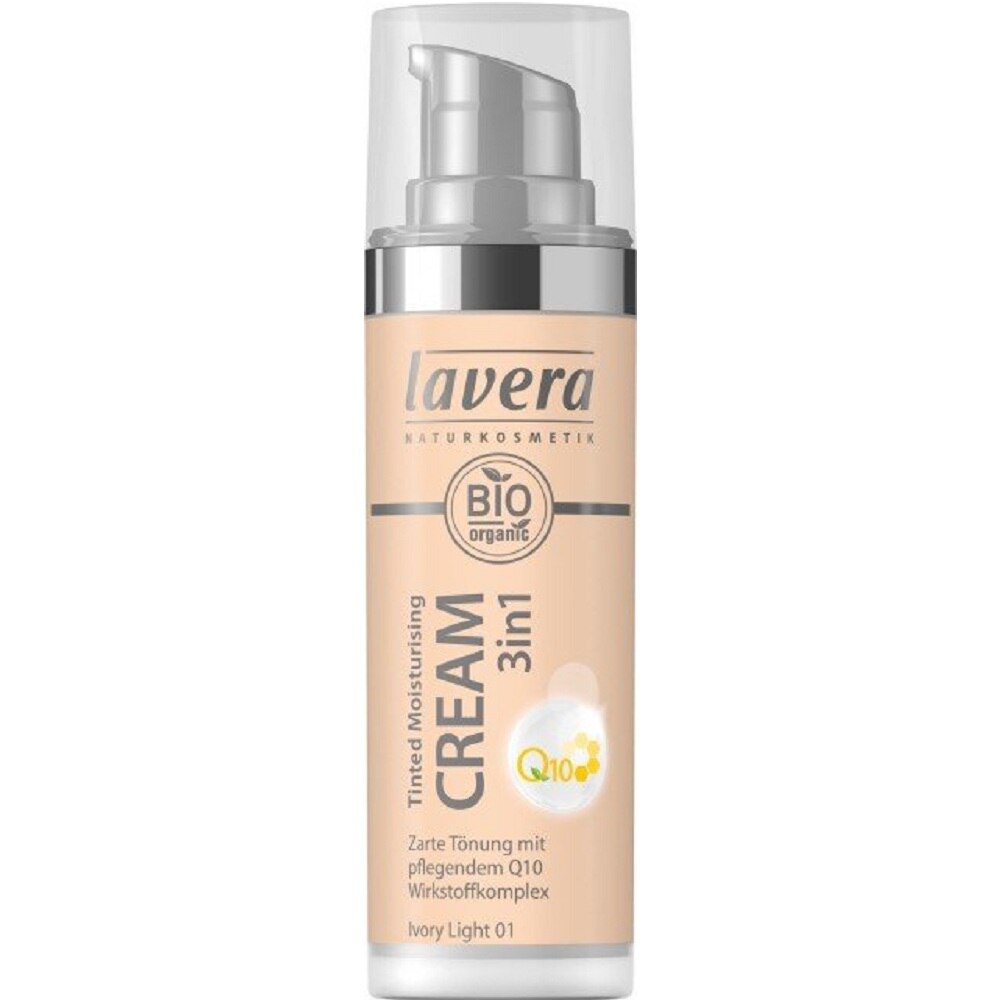 Crema nuantatoare 3 in 1 cu coenzima Q10 01 Ivory Light Lavera