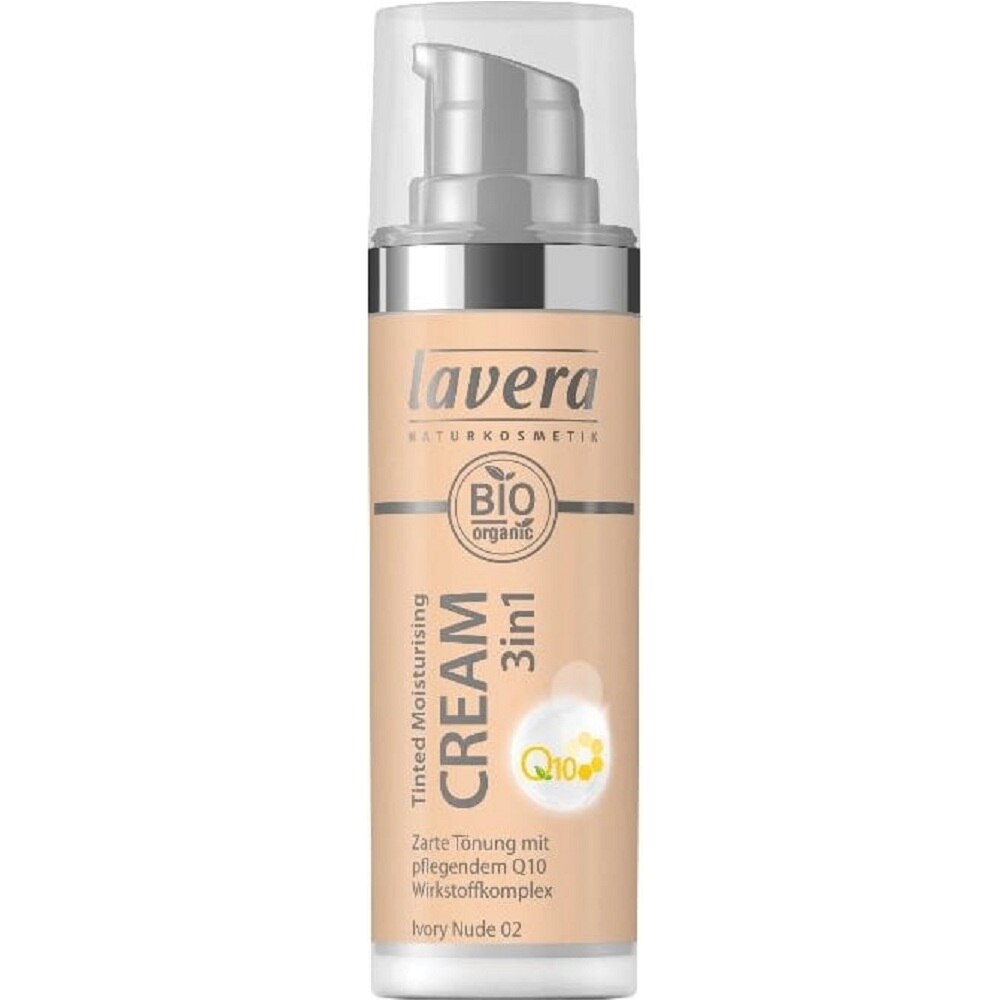 Crema nuantatoare 3 in 1 cu coenzima Q10 02 Ivory Nude Lavera