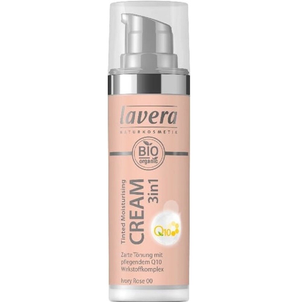 Crema nuantatoare 3 in 1 cu coenzima Q10 00 Ivory Rose Lavera